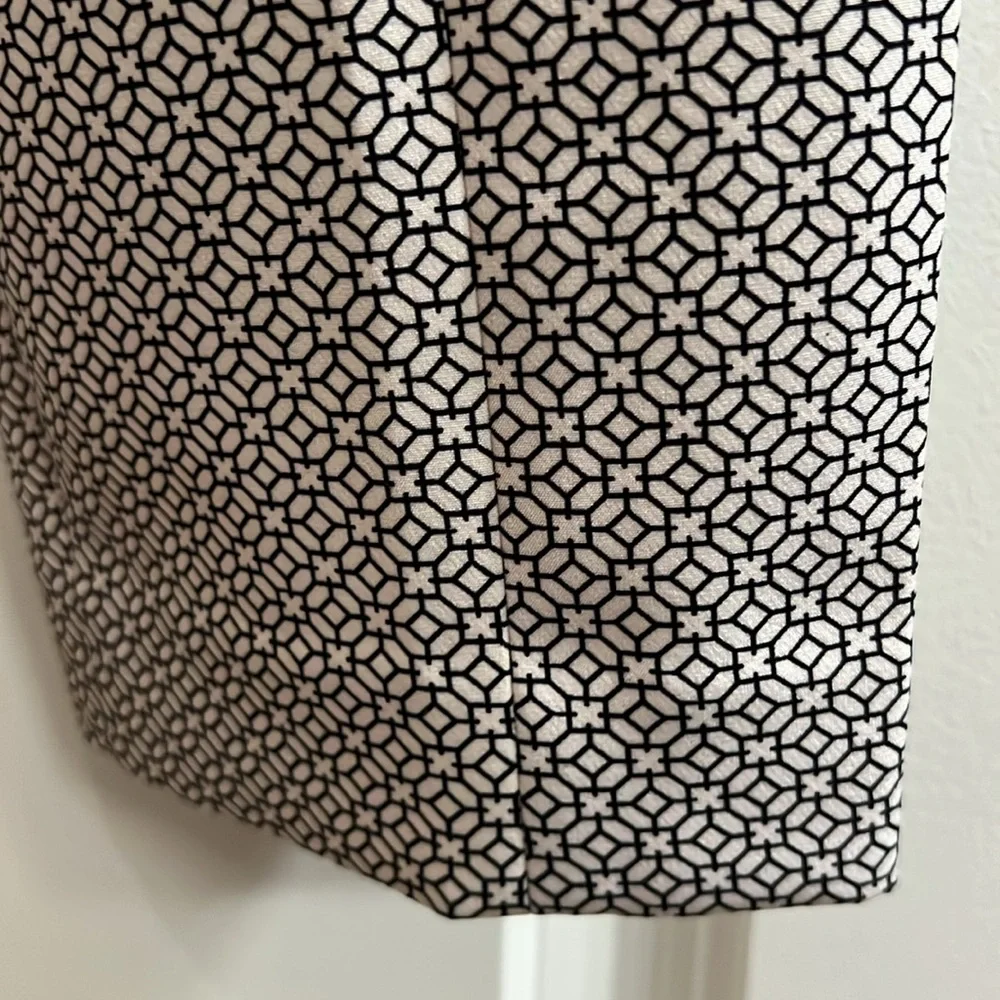 Adrianna Papell NEW mid-rise tailor taper Y2K 90’s trouser White Black Sz 6